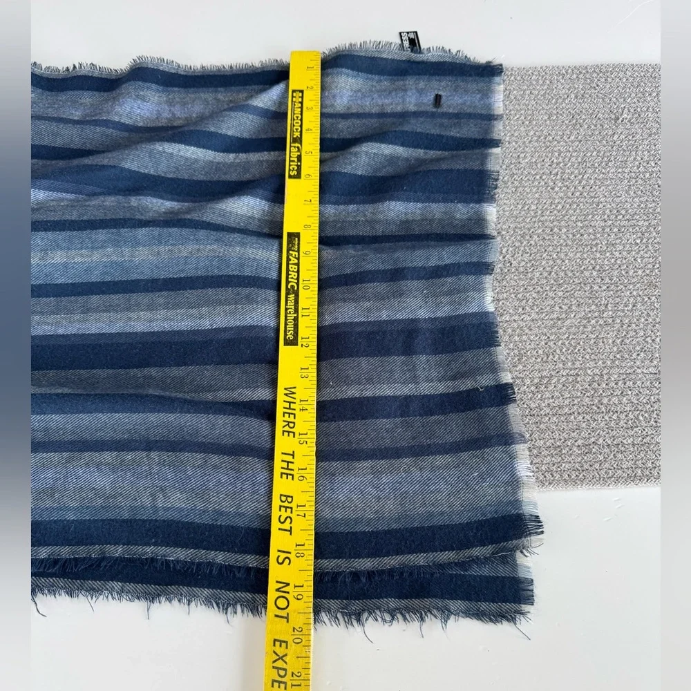 Express Navy Blue Striped Scarf